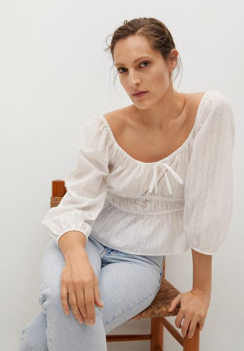 MANGO - Blouse lindas - white