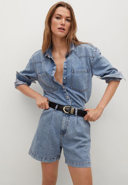 MANGO - Shorts regina - blue