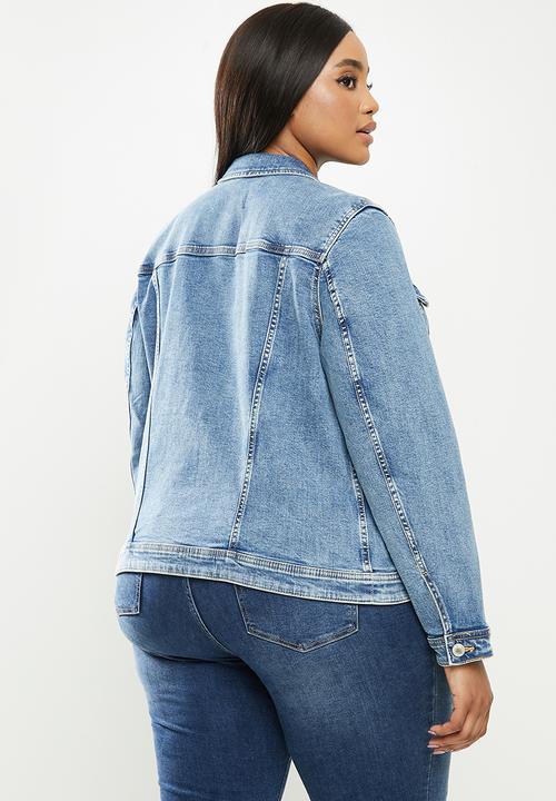 Violeta by Mango - Plus jacket sarah - medium blue
