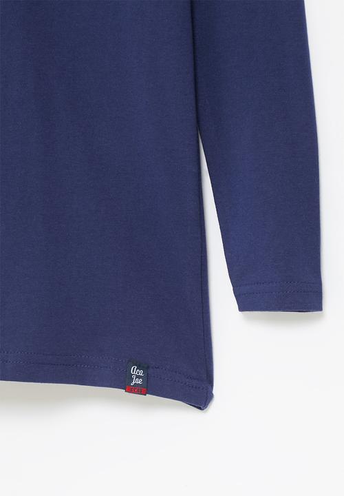 Aca Joe - Big-boys combed jersey sweater - navy