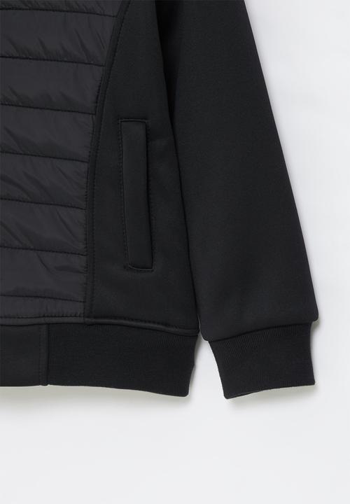 Aca Joe - Pre-boys zip thru bonded jacket - black