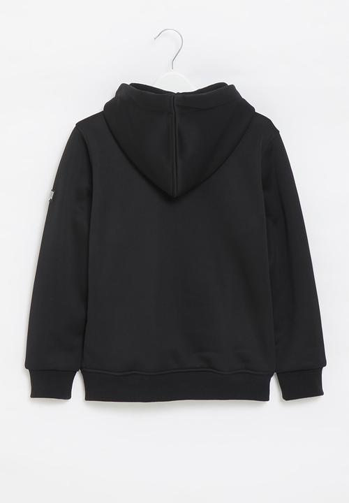 Aca Joe - Big-boys zip thru bonded jacket - black