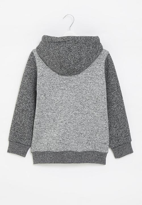 Aca Joe - Big-boys zip thru bonded jacket - grey