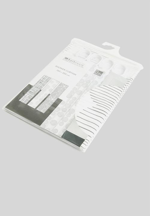 Bathroom Solutions - Dotty shower curtain - grey & white 