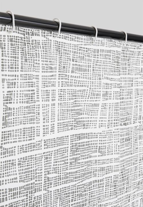 Bathroom Solutions - Tiled shower curtain - grey