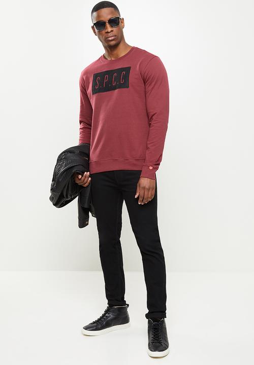 S.P.C.C - Hector crew neck sweat - bloodstone