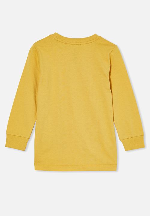 Cotton On - Max long sleeve tee - honey gold/free to roam