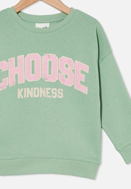 Cotton On - Sage crew - smashed avo / choose kindness