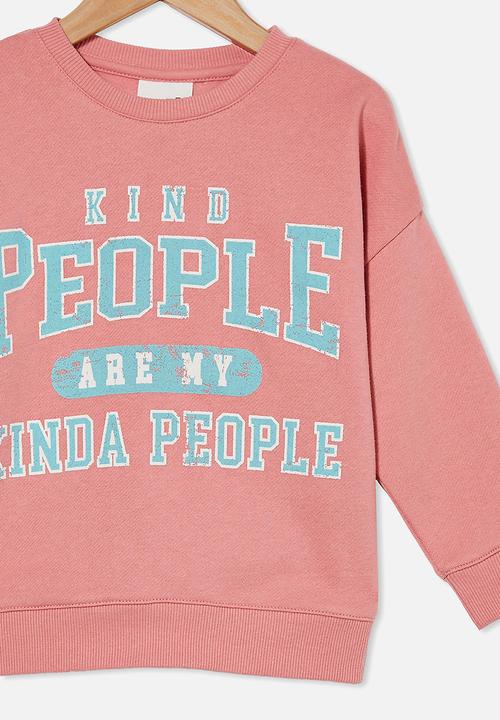 Cotton On - Sage crew - musk rose/ kind people