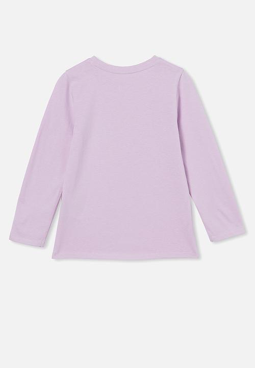 Cotton On - Penelope long sleeve tee - pale violet / unicorn floral