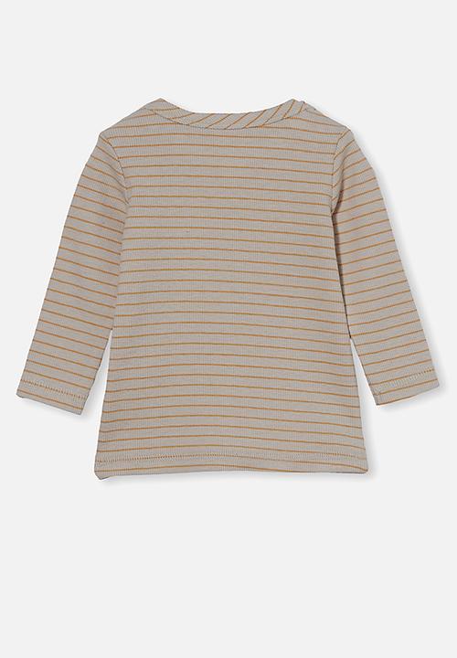 Cotton On - David long sleeve top - rainy day/vintage honey