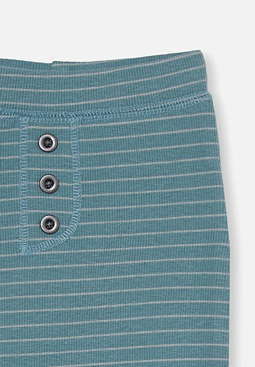 Cotton On - Patrick pant - rusty aqua/rainy day