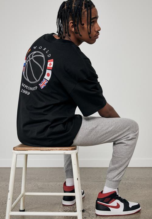 Factorie - Regular graphic T-shirt - black