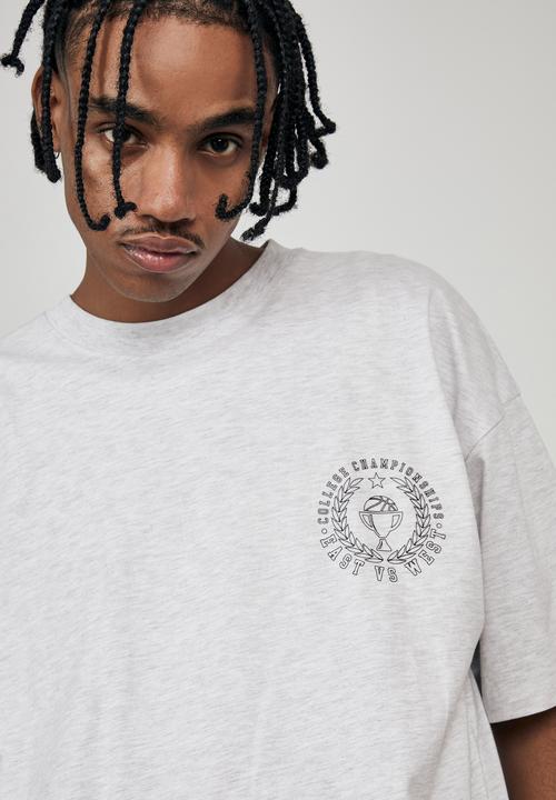 Factorie - Regular graphic T-shirt - silver marle