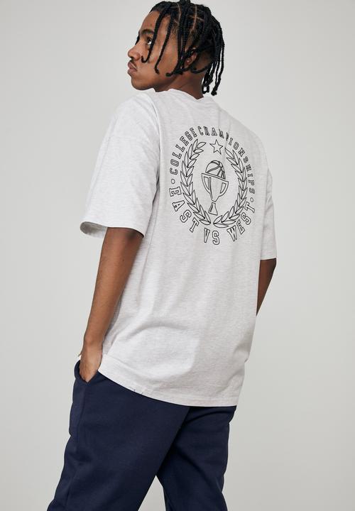 Factorie - Regular graphic T-shirt - silver marle