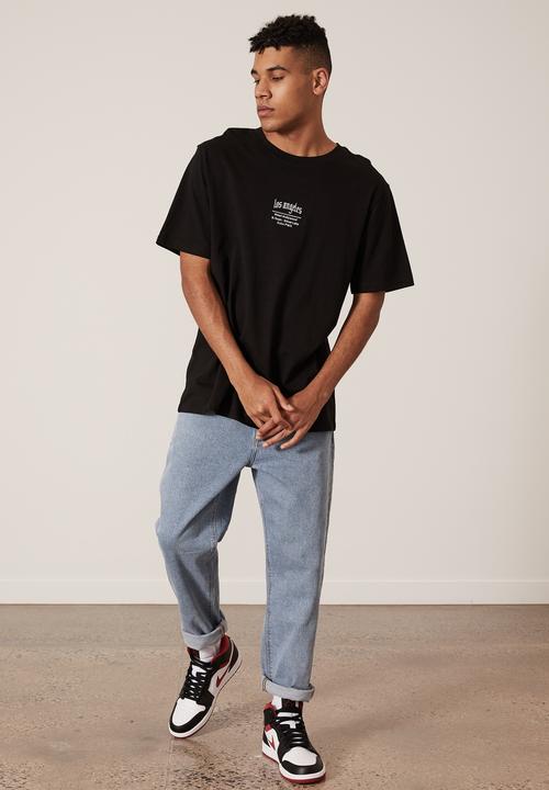 Factorie - Regular graphic t shirt - black white