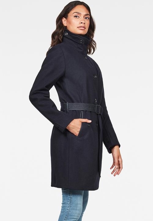 G-STAR - Empral wool trench - mazarine blue