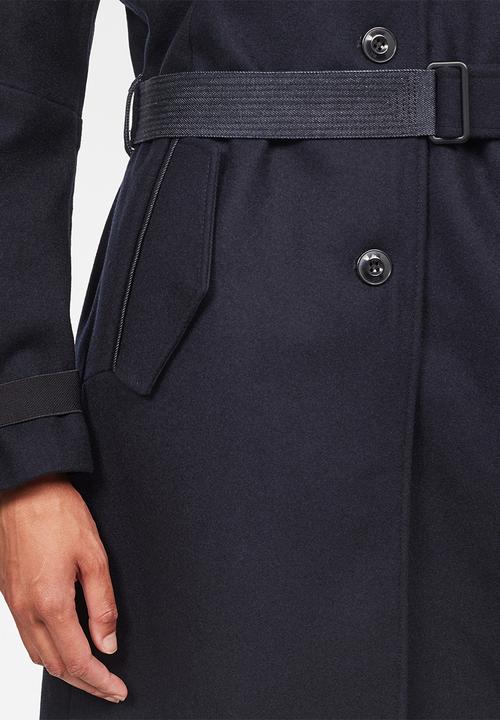 G-STAR - Empral wool trench - mazarine blue