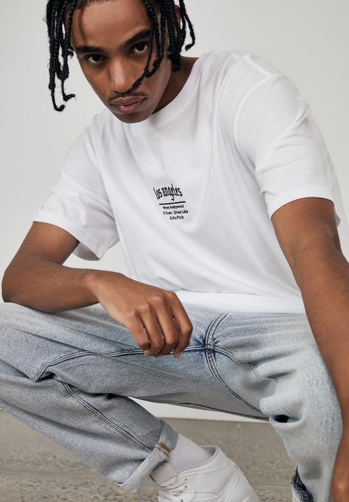 Factorie - Regular graphic t shirt - white black