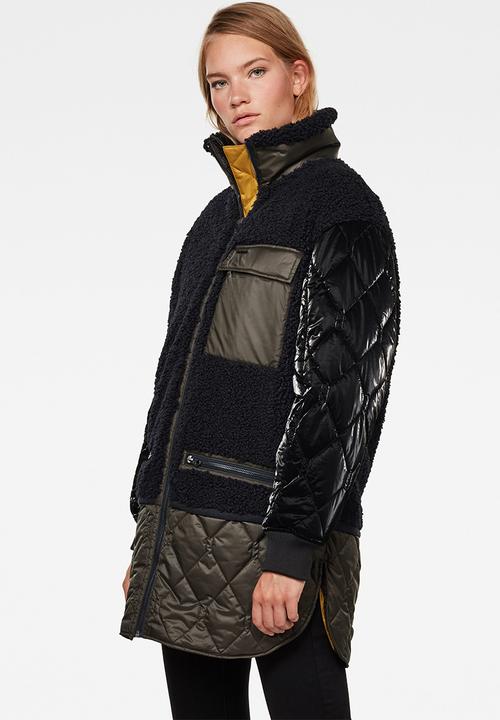 G-STAR - Long teddy quilted liner - mazarine blue