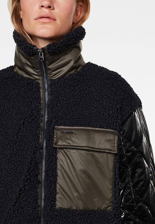 G-STAR - Long teddy quilted liner - mazarine blue