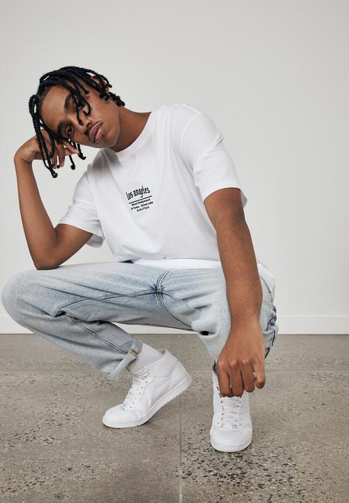 Factorie - Regular graphic t shirt - white black