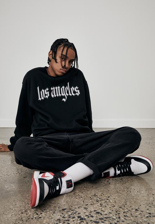 Factorie - Elite oversized crew - black & white