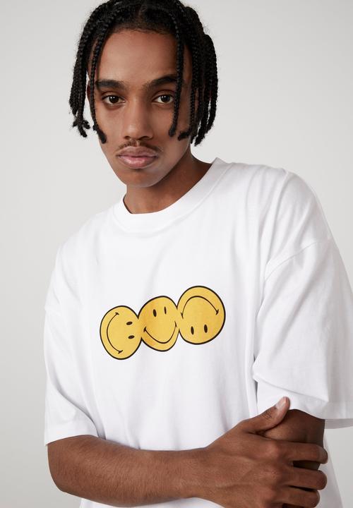 Factorie - Oversized smiley T-shirt - lcn smi white