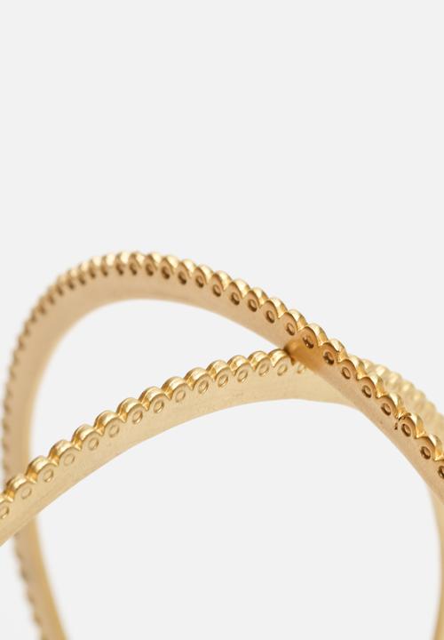 Orelia - Pattern Edge Bangle 2 Pack