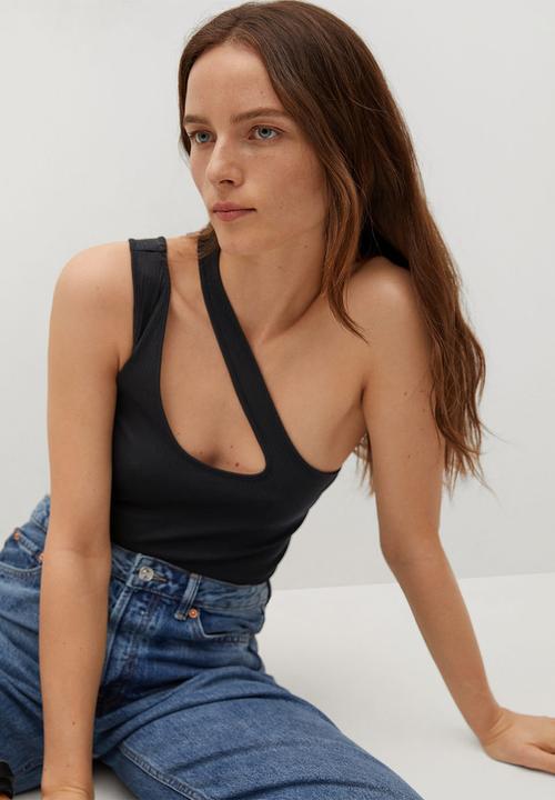 MANGO - Top simon - black