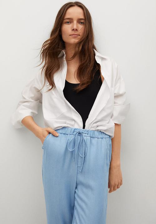 MANGO - Trousers nicky - blue