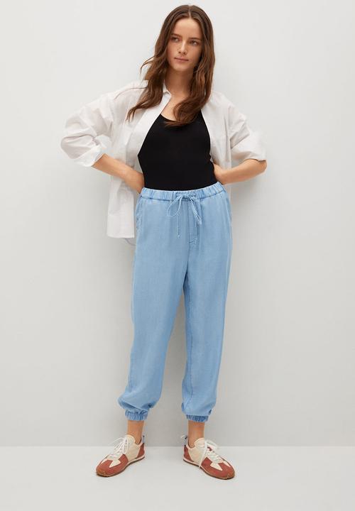 MANGO - Trousers nicky - blue