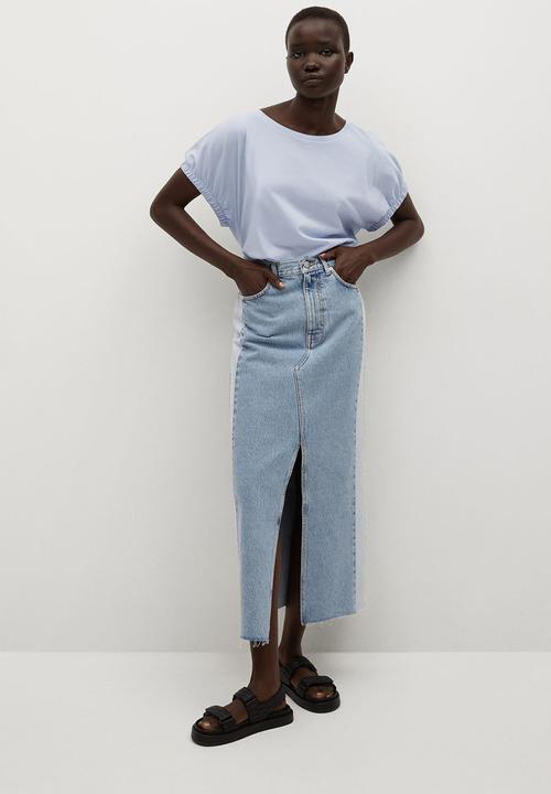 MANGO - T-shirt gomi - blue