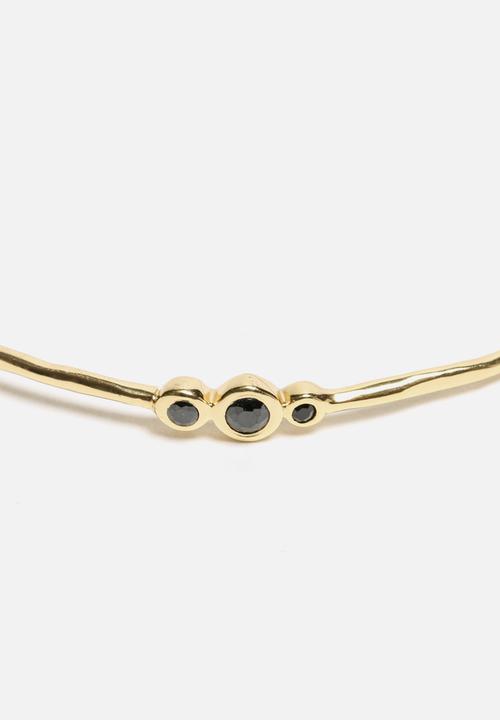Orelia - Hammered & Sparkle Stone Bangle
