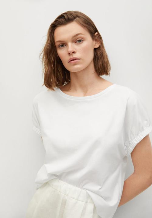 MANGO - T-shirt gomi - white