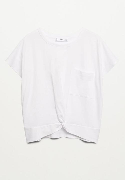 MANGO - T - shirt not - white
