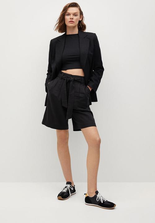 MANGO - Bermuda shorts ella - black