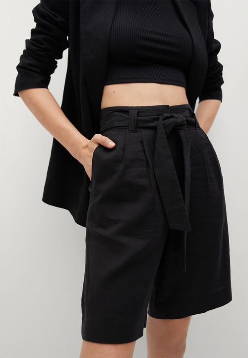 MANGO - Bermuda shorts ella - black