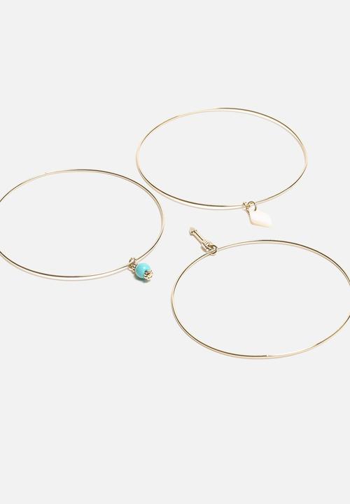 Orelia - Arrow Charm Bangle Set