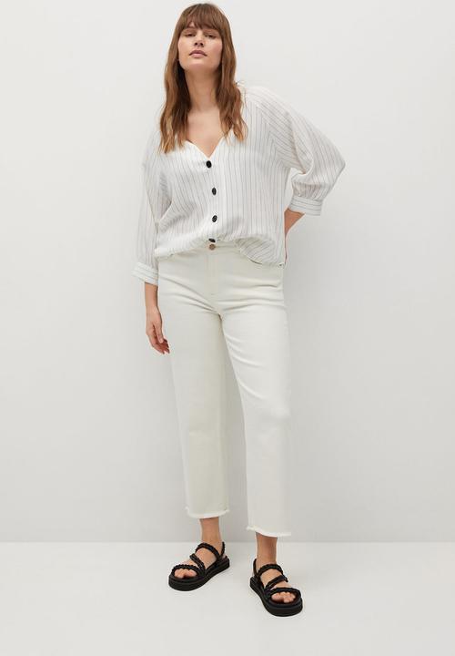 Violeta by Mango - Plus blouse cute - white