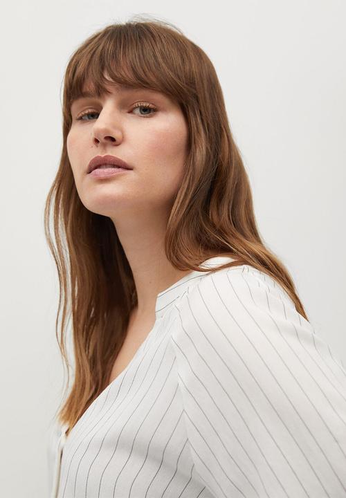 Violeta by Mango - Plus blouse cute - white