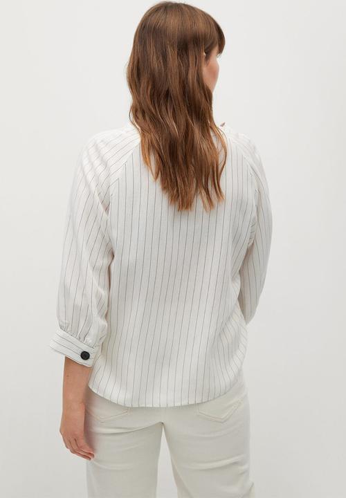 Violeta by Mango - Plus blouse cute - white