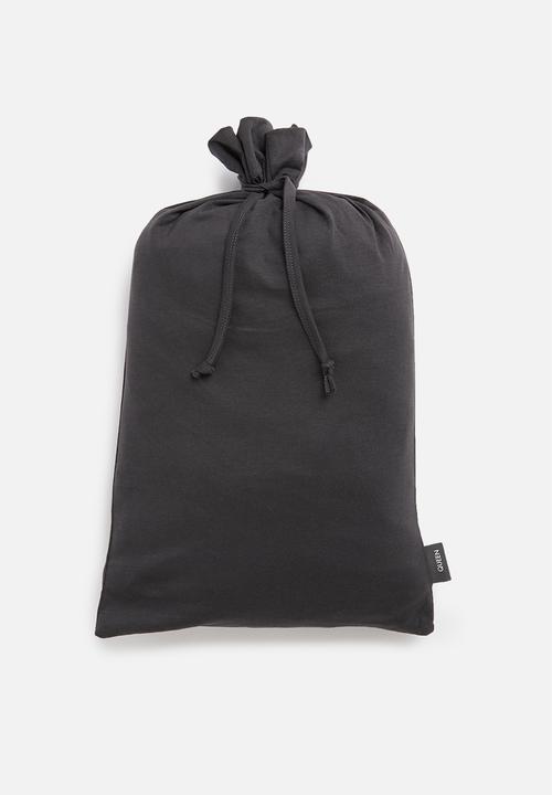 T-shirt Bed Co. - T-shirt cotton fitted sheet set - deep charcoal