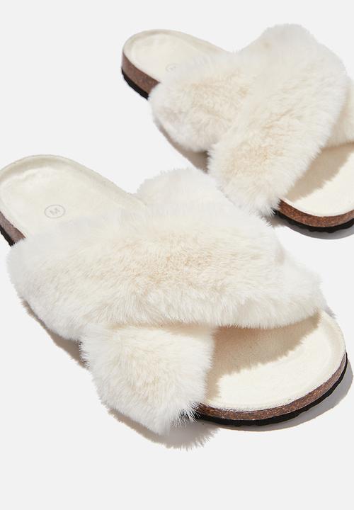 Cotton On - Cosy crossover slipper - stone