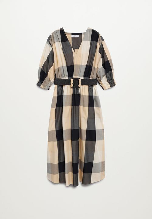 MANGO - Dress augusta - black & neutral