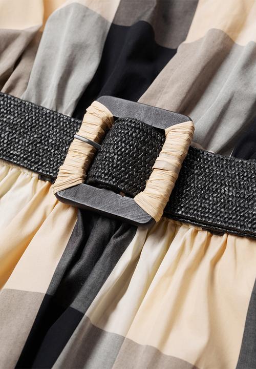 MANGO - Dress augusta - black & neutral