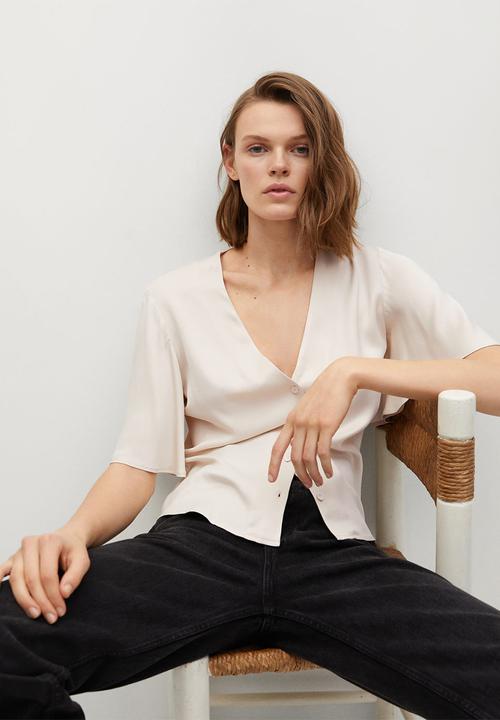 MANGO - Blouse cecil - beige