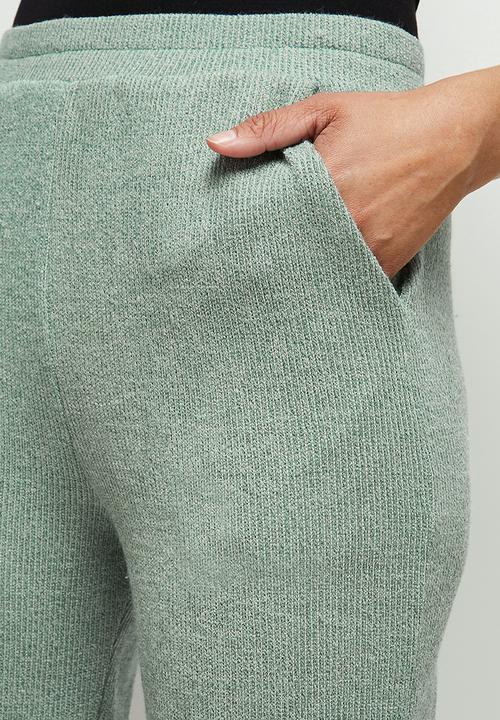 edit - Ribbed cuffed harem - sage