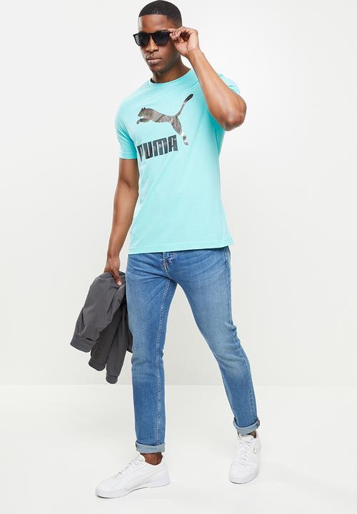 PUMA - Classics logo tee - blue