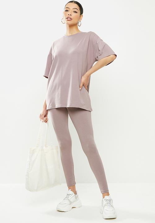 Missguided - Coord legging T-shirt set - brown